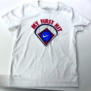 Boys 4T White baseball Nike T shirt